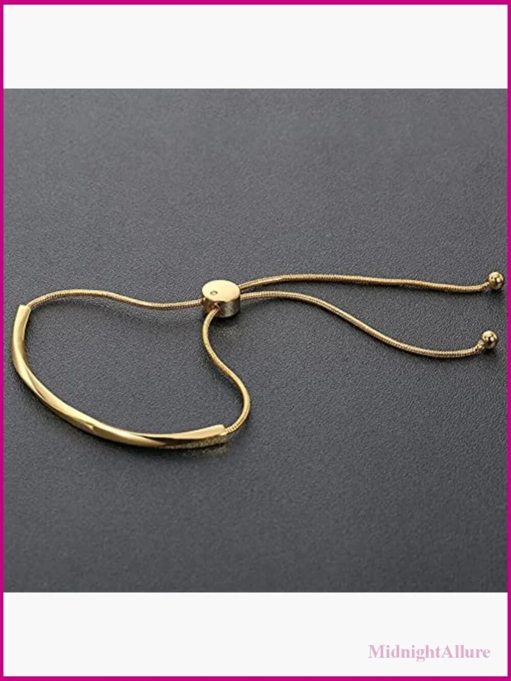 Adjustable Slider Bangle Bracelet for Women Gold Bolo Bracelet